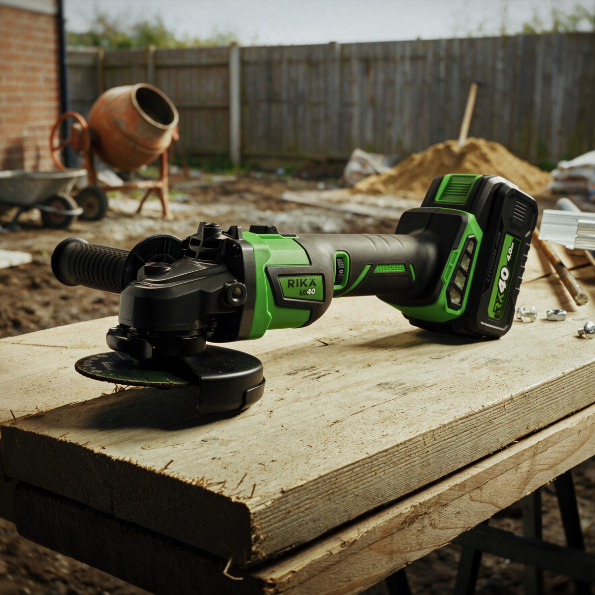 Rikä RK40 40V 115mm (4.5in) Cordless Braking Angle Grinder | Brushless Motor | Body Only